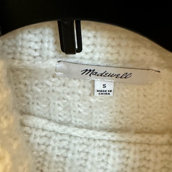 MADEWELL ANGORA WOOL Turtleneck checkerboard Knit Wool Sweater chunky luxe - Picture 9 of 13